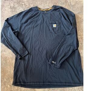 Carhartt Relaxed Fit Black Long Sleeve T-shirt, Men's size 3 XL Tall
